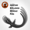 Oxballs Queue Puppy Tail Oxballs Beagle 9.5 x 5 cm Jaune
